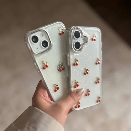 Cherry  Shimmer Glittery Case
