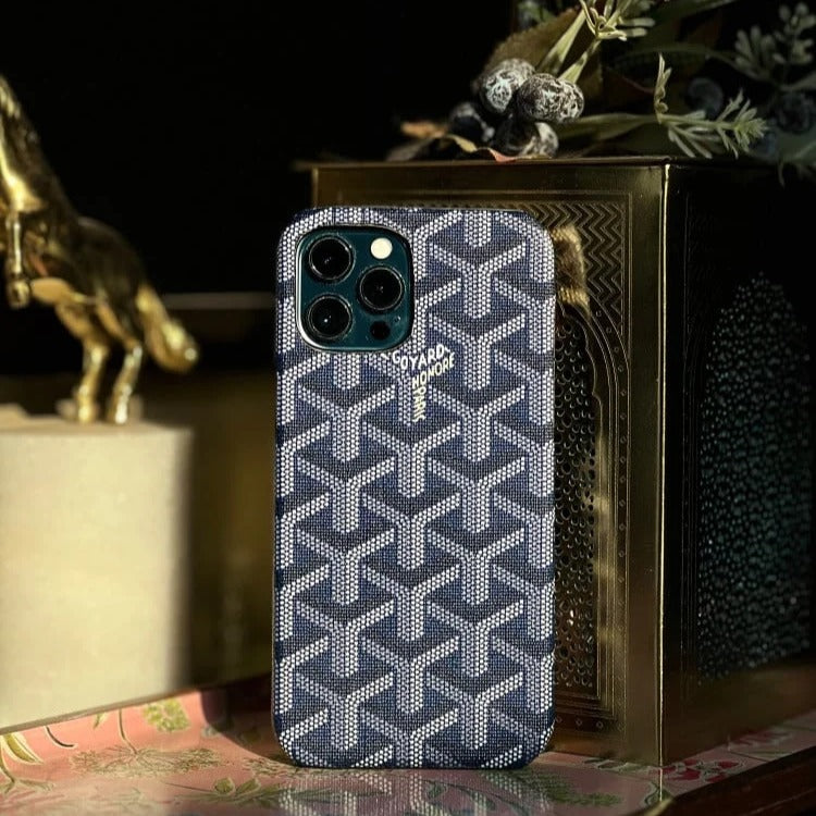 Goyard Leather-Feel Fabric Case