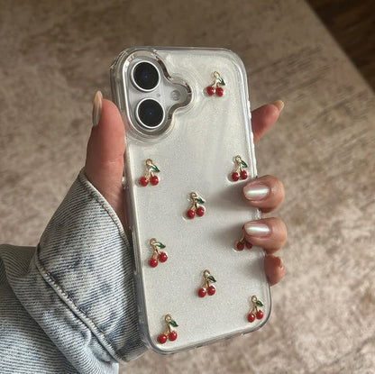Cherry  Shimmer Glittery Case
